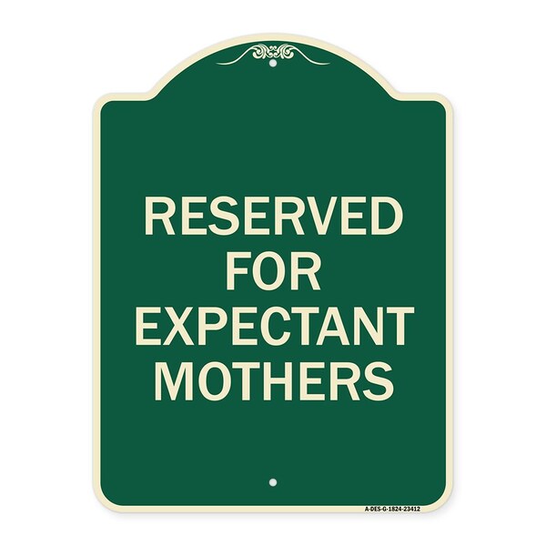 Reserved for Expectant Mothers Heavy-Gauge Aluminum Architectural Sign, 18" L, 24" H, G-1824-23412